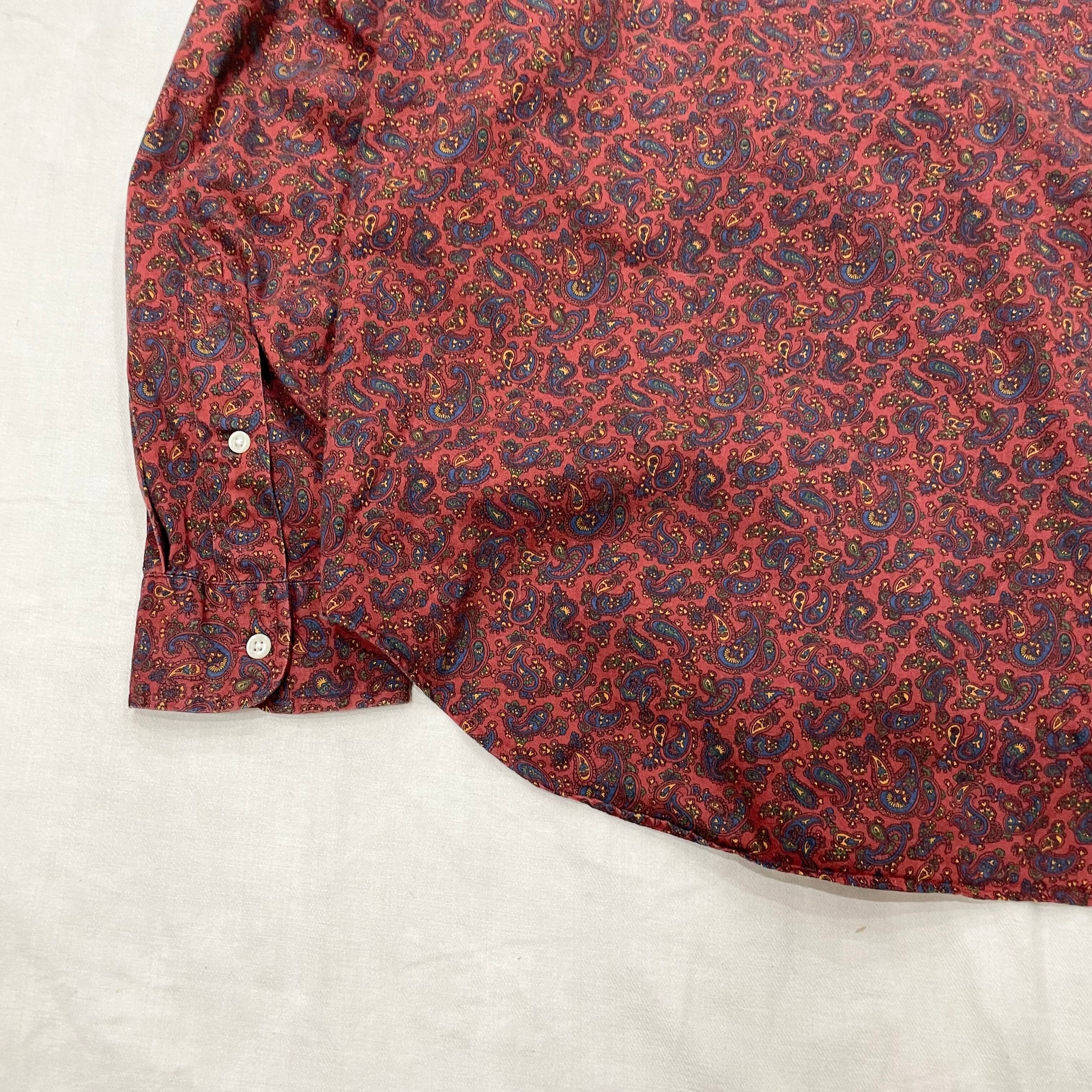 ラルフローレン　フランネルシャツ”CLASSIC FIT”　赤　XL