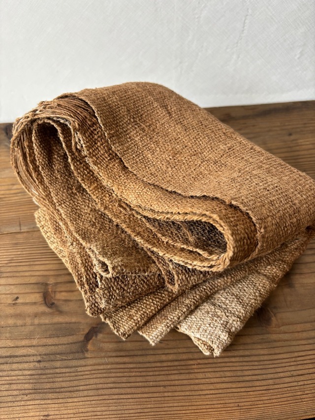 ざっくり 草木染ヘンプロール その７ 麻布