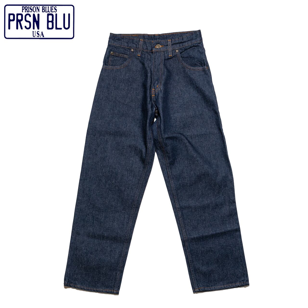アメリカ製(Made PRSN BLU ダークデニム 34x30 PRISON BLUES デニム in 