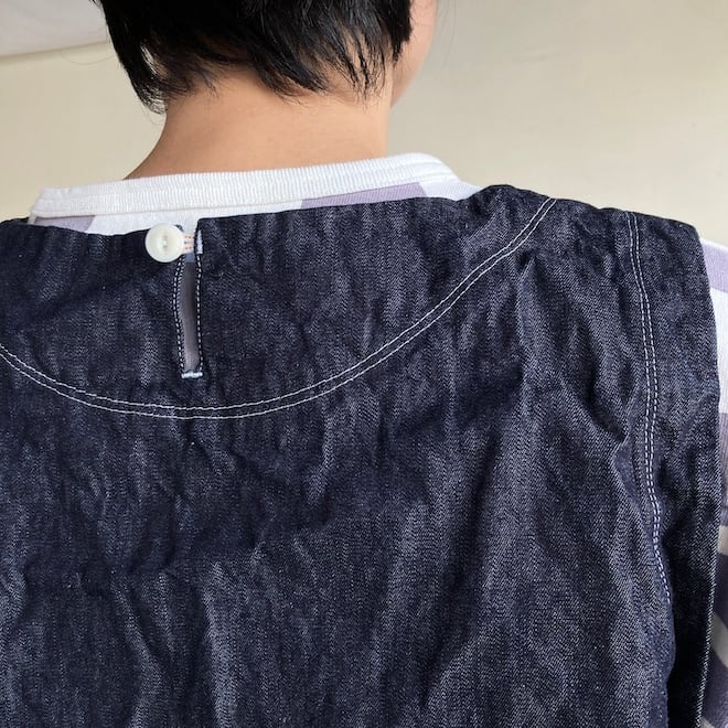 快晴堂 レディース ベスト ふわりベスト Girl'sリラクシンWorkデニム