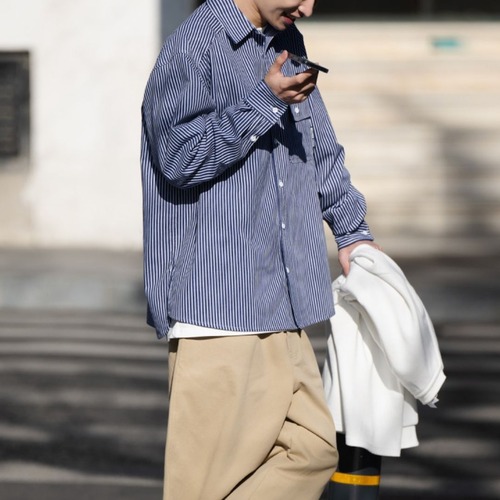 【Bellken】Slim Stripe Shirt（スリムストライプシャツ）