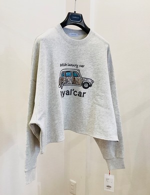刺繍スパンモチーフフレアスウェット