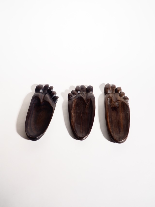 Wooden foot trinket box