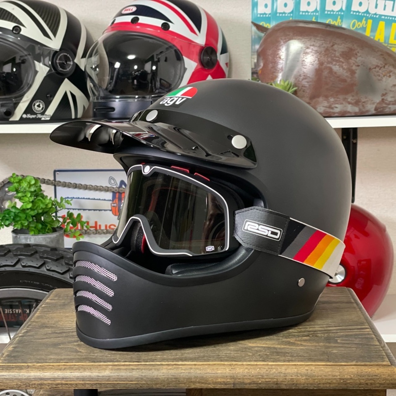 超美品☆AGV X101 フルフェイスヘルメット マットブラック/L アジアン  