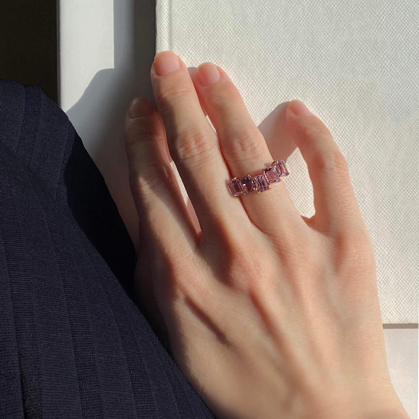 フロート リング アメシスト［K18オプション選択可］ | NEU & TIM