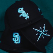 【gifthat別注】NEW ERA 59FIFTY/5950 SADPAD サンディエゴ・パドレス　BLACK SEAGLASS