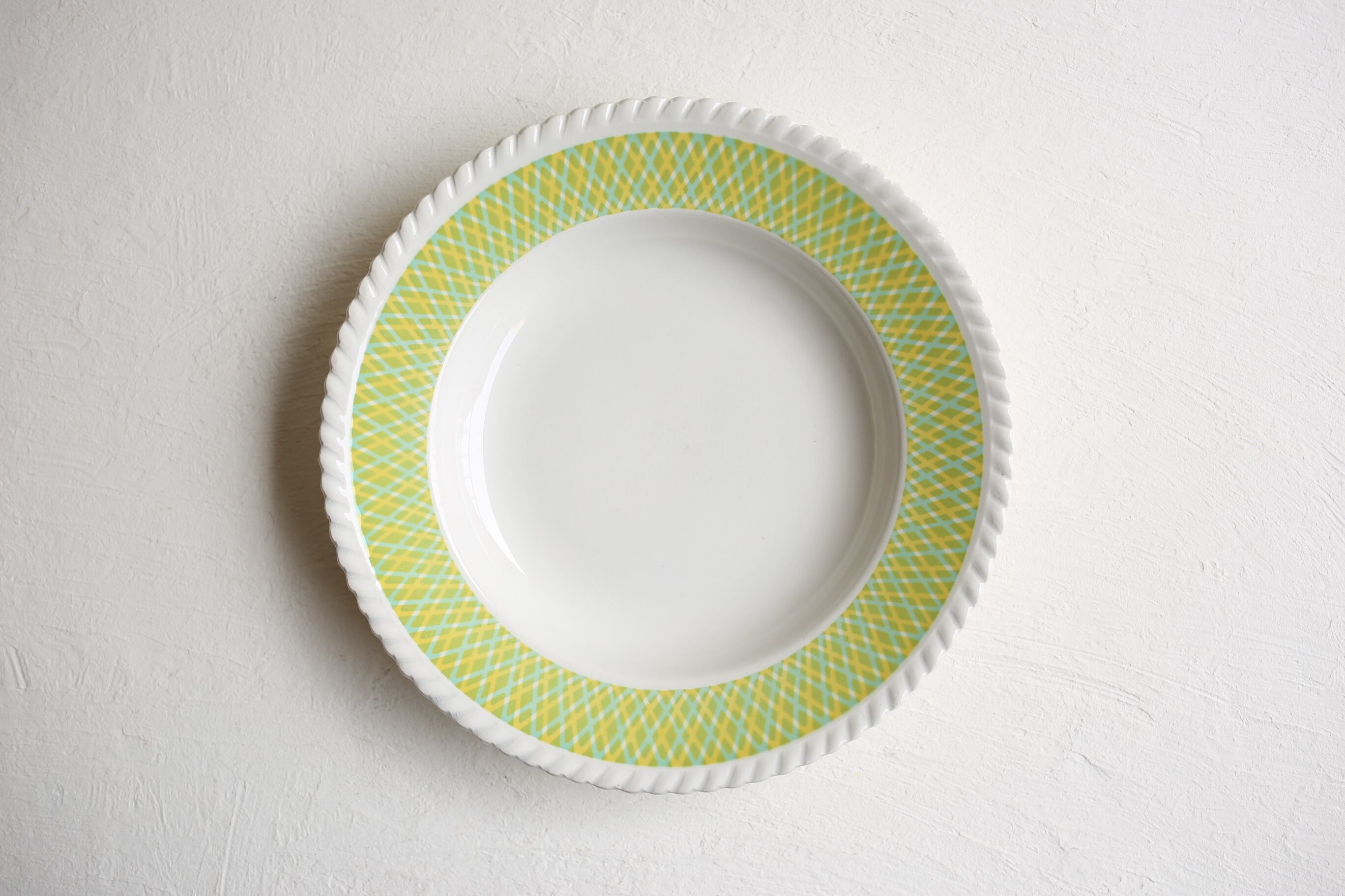 フランス アンティーク ヴィンテージ Badonviller バドンヴィレー フリル 深皿 N-00600b