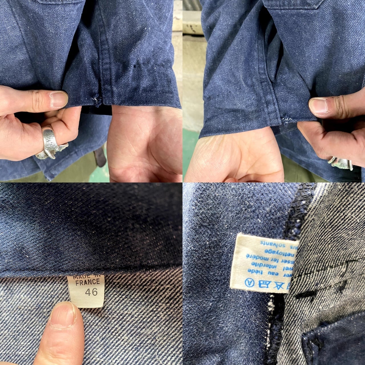 フランス製 デニム フレンチワークジャケット サイズ46 メンズL相当