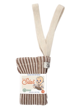 予約販売　SILLY Silas Granola × Cream Striped / Footless Tights