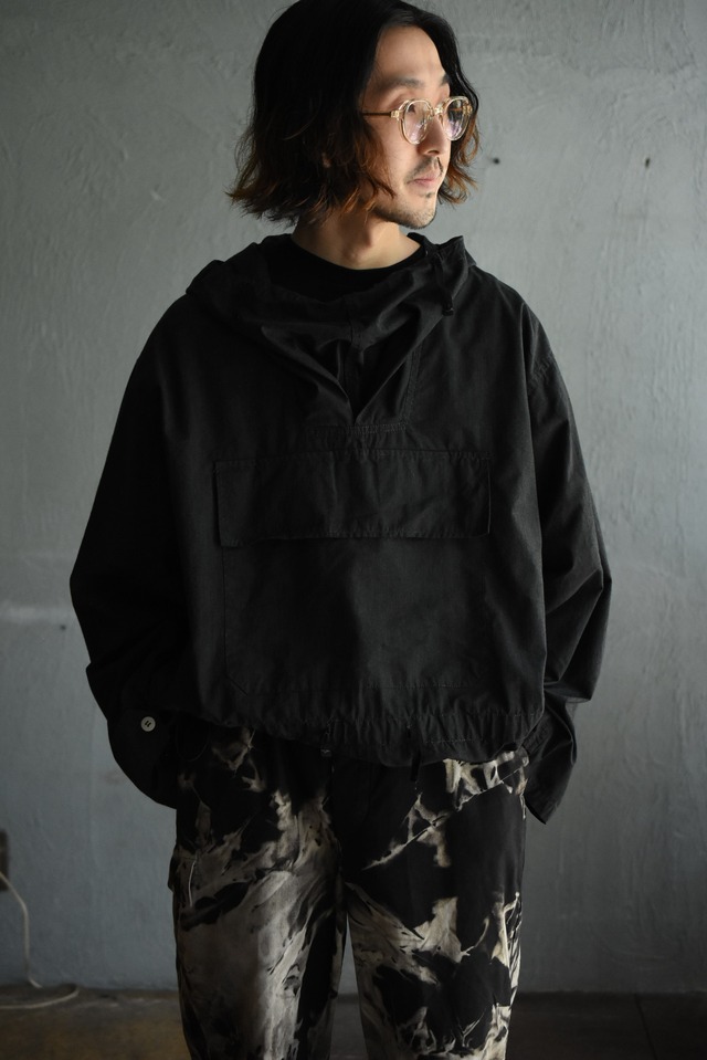 Utah/“swiss army” snow camouflage anorak parka/black over dye & draw code/rework