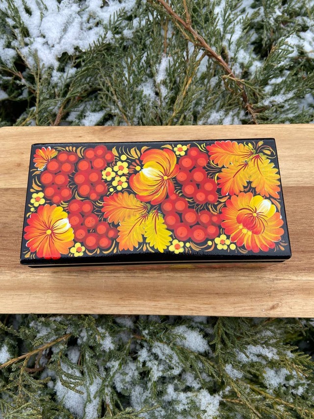 ペトリキウカ塗り　ジュエリーボックス（巨匠ホロベッツ作）