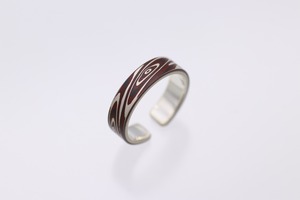 木目金フリーサイズリング 銅✕銀✕赤銅  Mokumegane ring copper,silver,shakudo