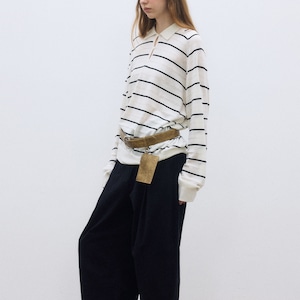 Striped Relaxed Knit Top T3670