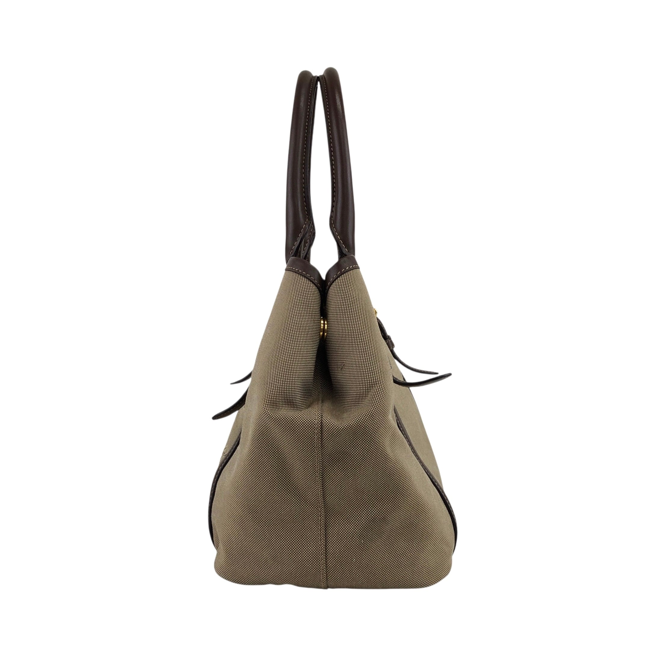 PRADA プラダ トートバッグ ブラウン ロゴ ジャガード vintage