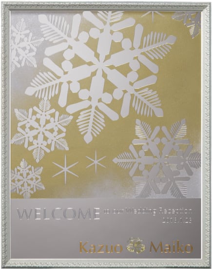 デコパージュ ꔛ‬ꕤ ウェルカムボード Xmas ウェルカムボード 【KOYUKI】ミラー｜ こゆき｜ウェルカムミラー｜結婚