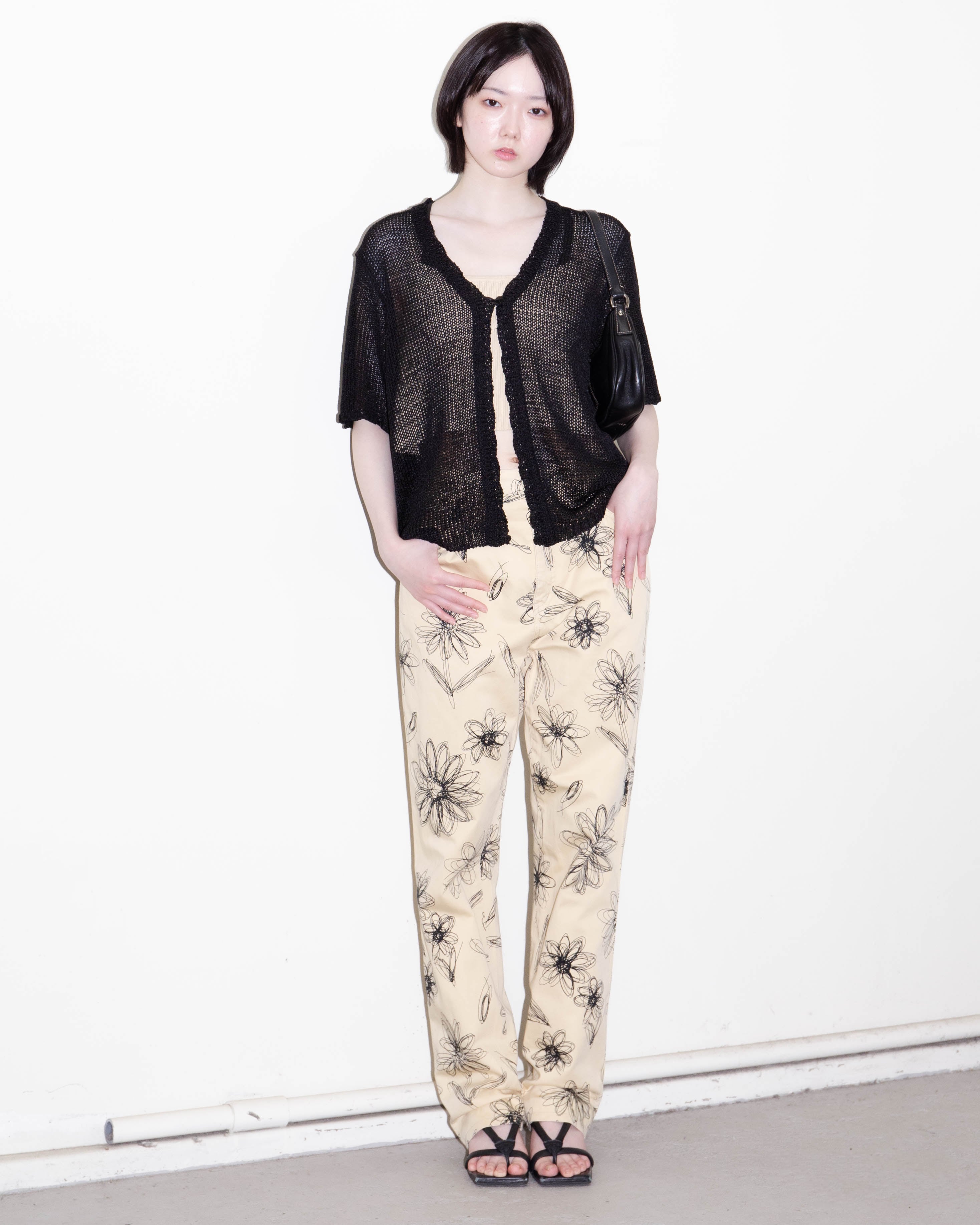 80s~ unknown Artistic Pants y2k ギャル 1点物 1990-00s MOSCHINO - daisy 5-pocket trousers | LUIK FINN