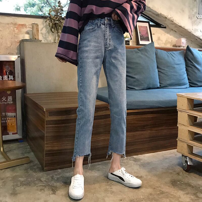 ジーンズ スプリングオータムハイウェストパンツ レッド 春物 秋物 試着室64315355571