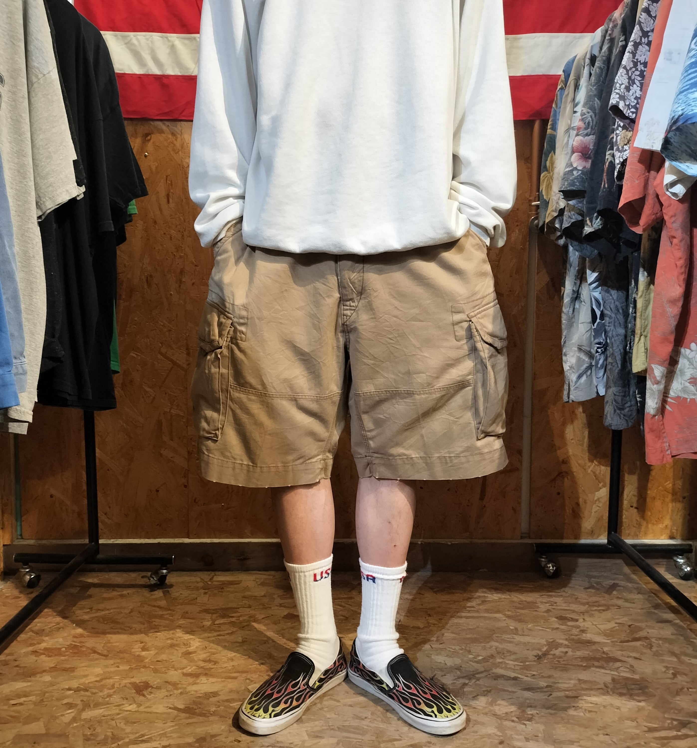 Used ショートパンツ◆w38 Polo by Ralph Lauren ブラウン カーゴショーツ◆USA古着 ヴィンテージ