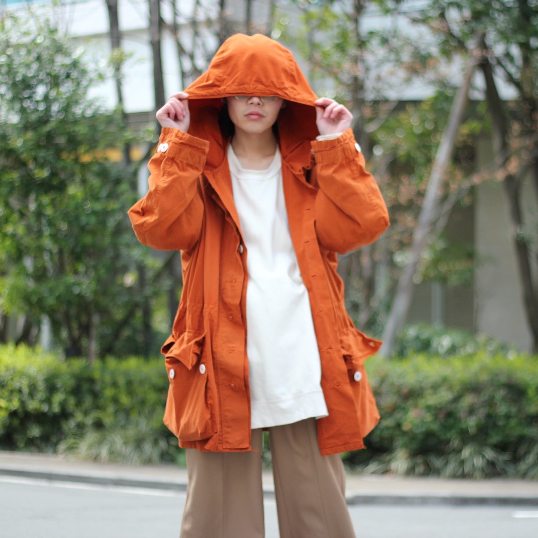 VINTAGE スウェーデン軍 M62 オレンジ スノーパーカー 後染め 【OT  