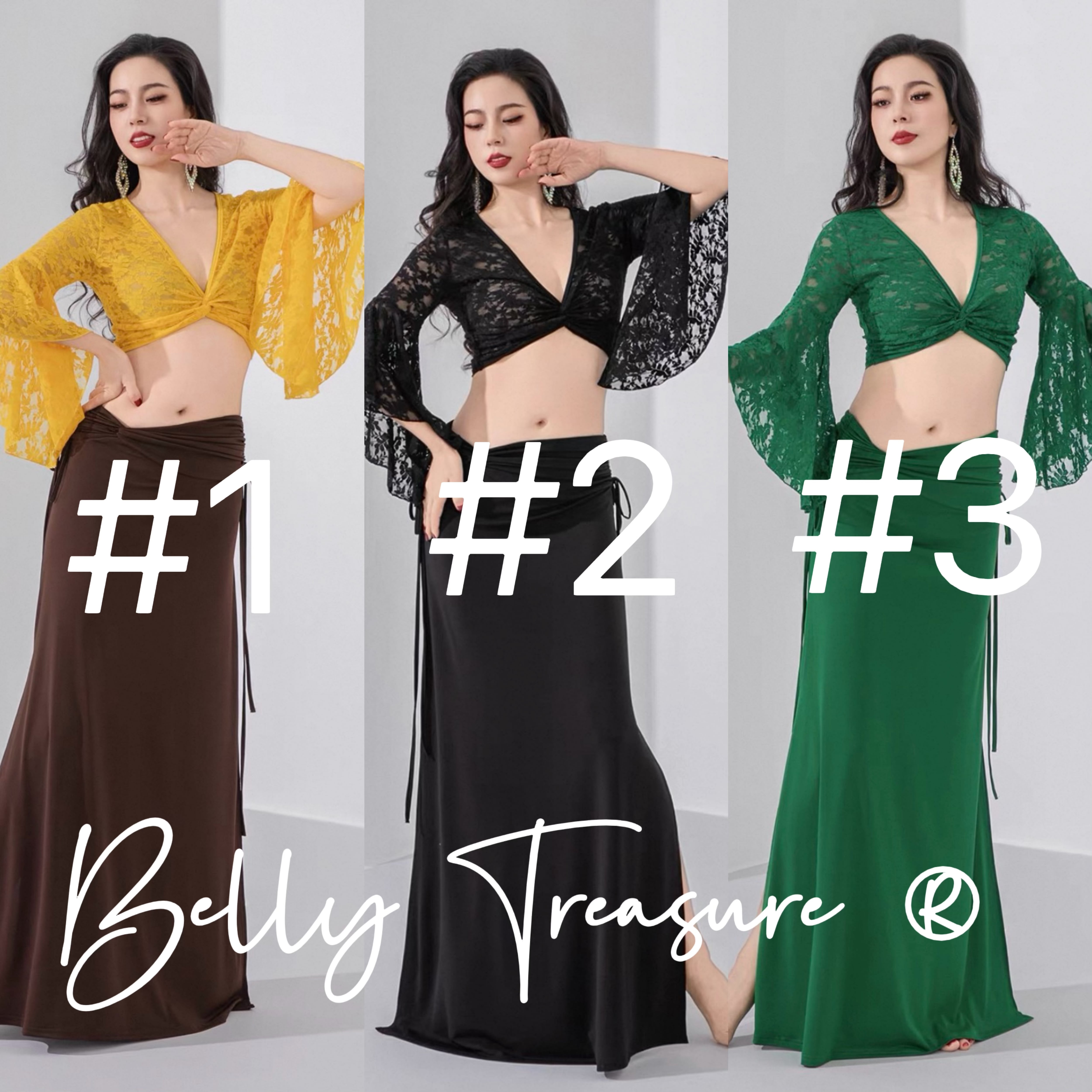 ベリーダンス レッスンウェア 3カラー QCZW ZM557 202603