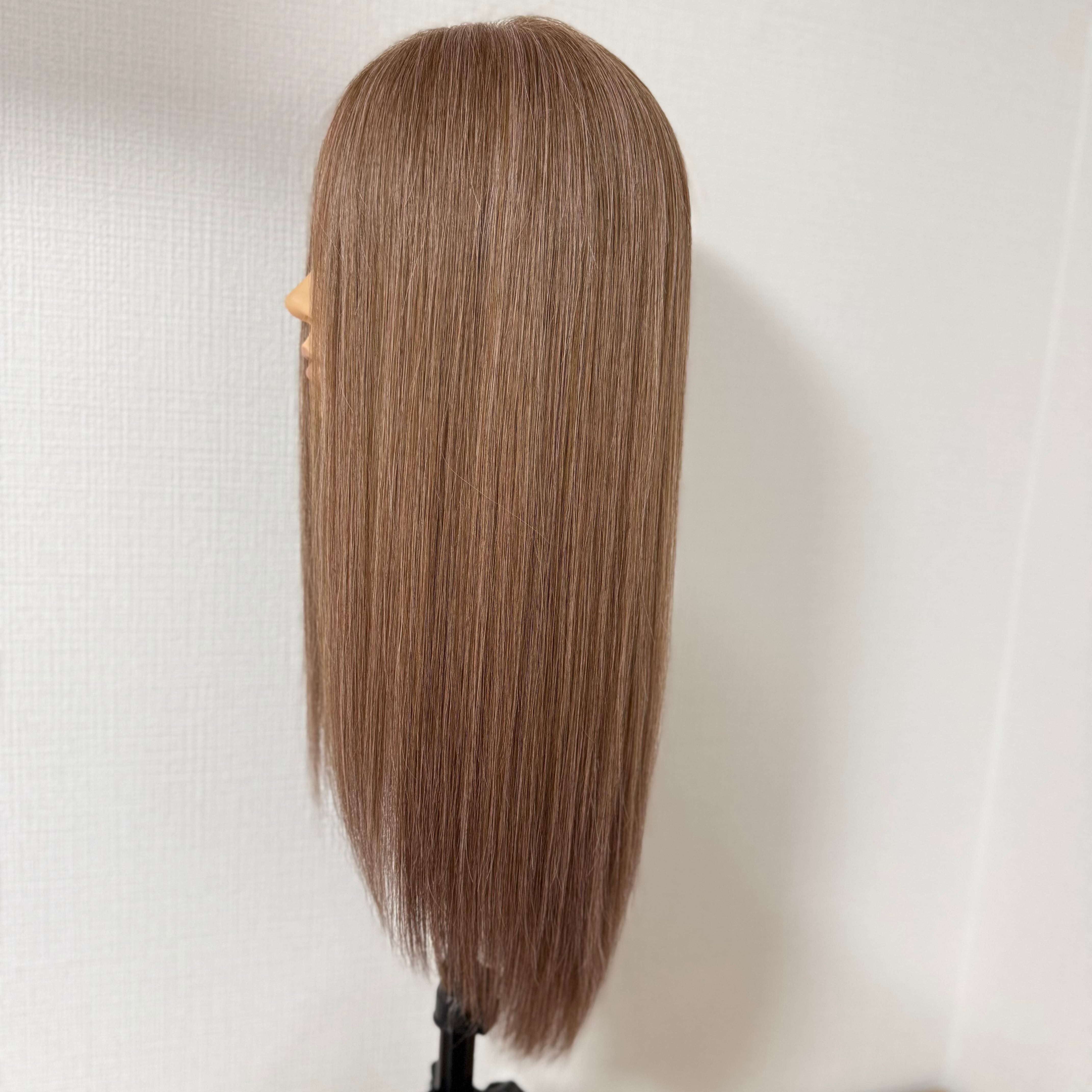 3Dウィッグ 未カット 55㎝ ピンクミルクティー 百合子ウィッグレミー人