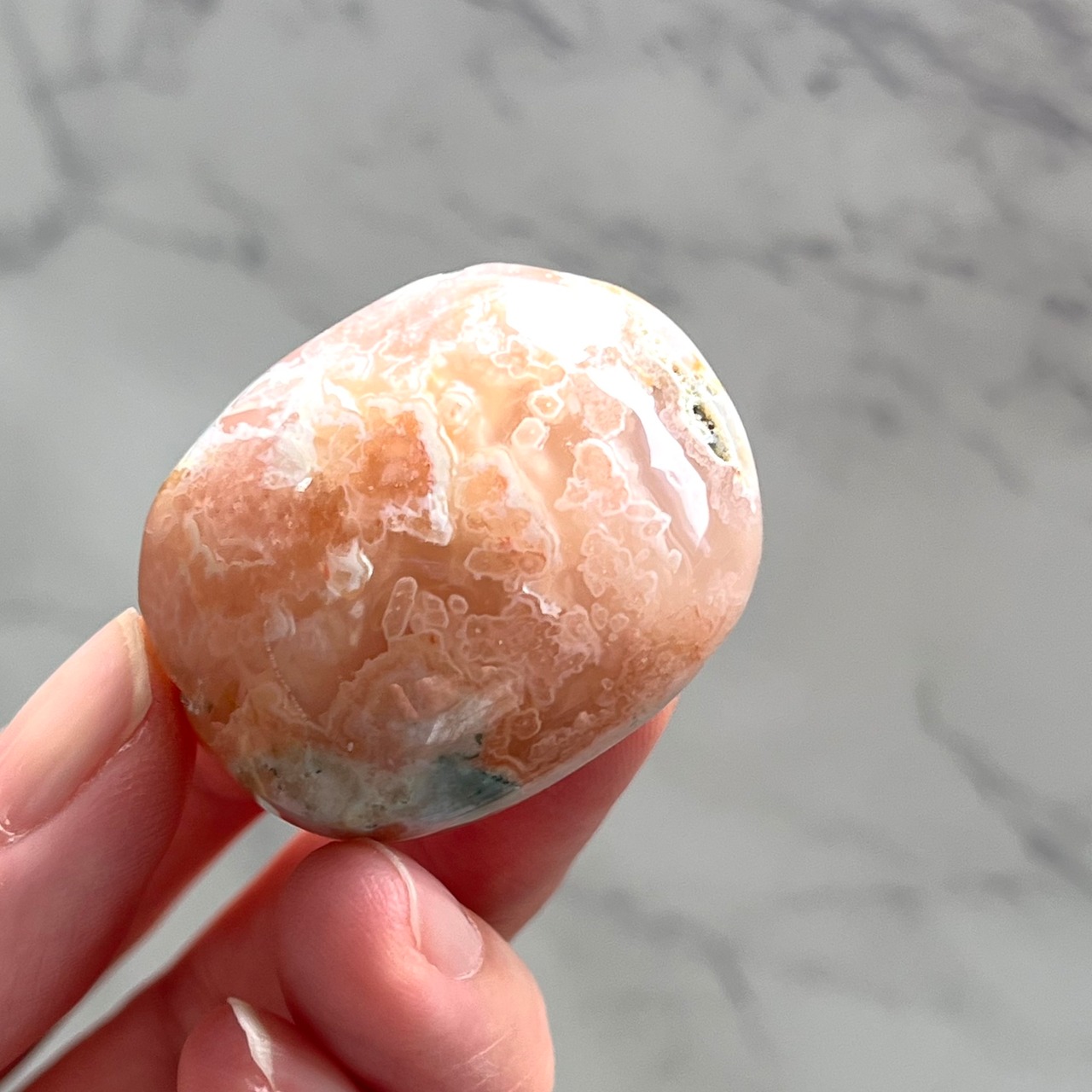 フラワーアゲート パーム8＊桜瑪瑙＊天然石インテリア＊パワーストーン＊天然石置き物