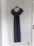 Flower pattern frills shoulder dress | オフショルダー花柄ワンピース