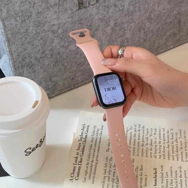 Pink Silicon Apple Watch Band ピンクシリコンアップルウォッチバンド R01279 | RandS