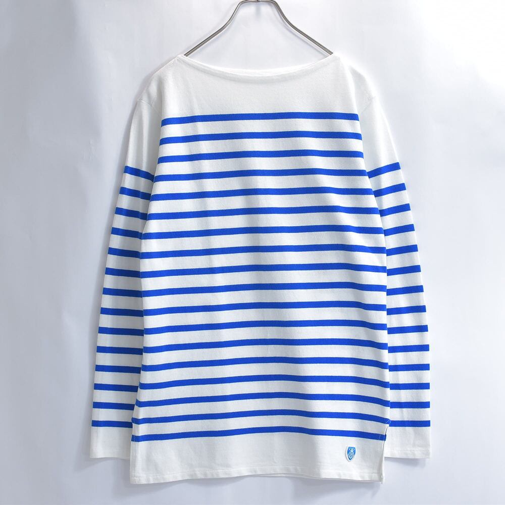 フランス製 ORCIVAL オーシバル バスクシャツ ラッセルボーダー 長袖