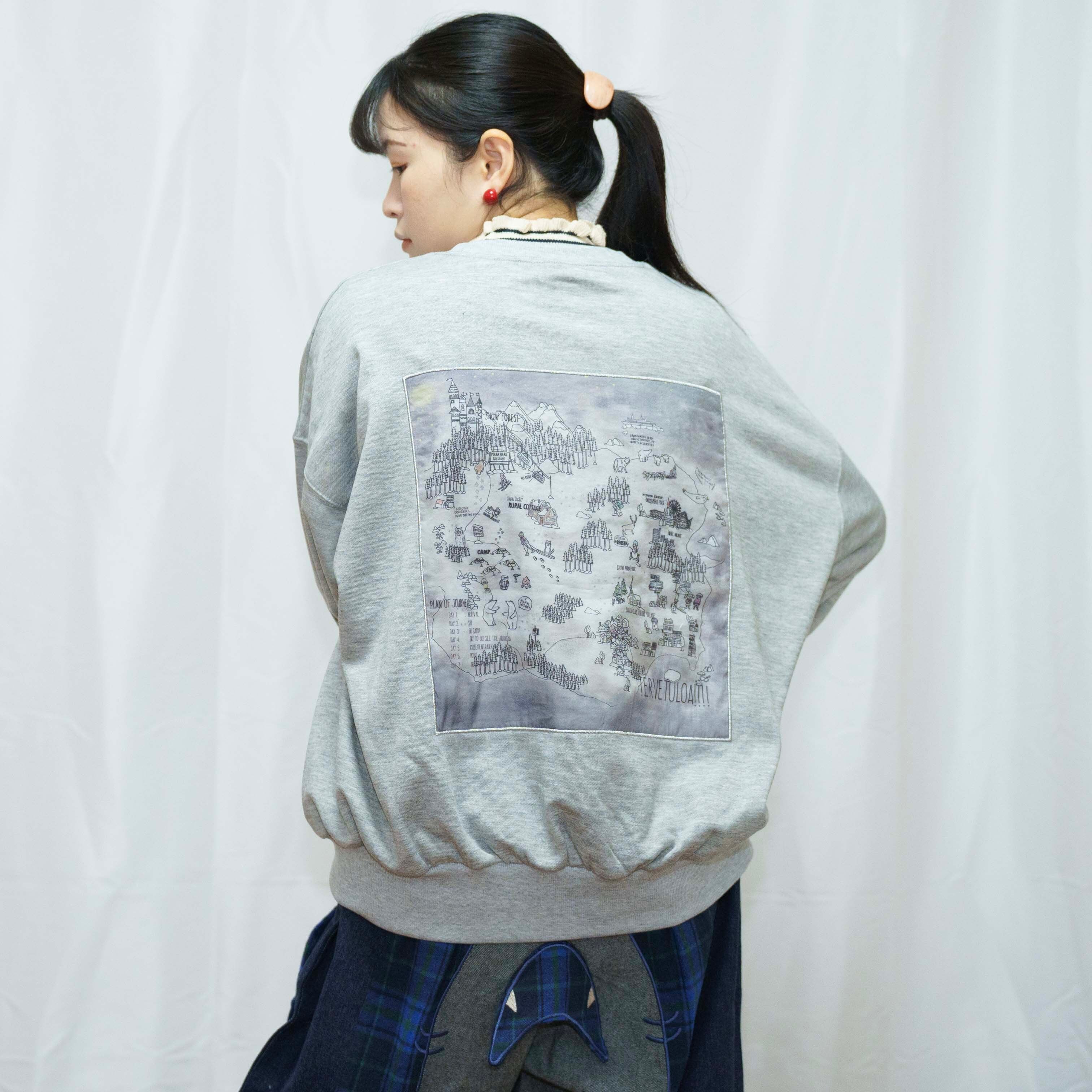 PLAN C 2021AW 風景画プリント グレー スウェット 中古・古着通販】Plan C (プランシー) プリントスウェット グレー