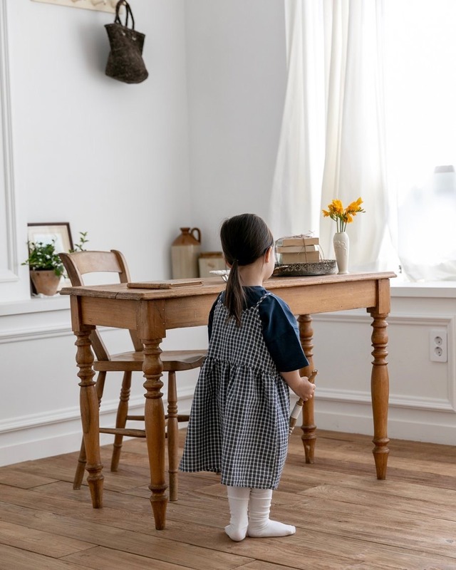 《予約》送料無料 【oatmeal】Molly Check Dress