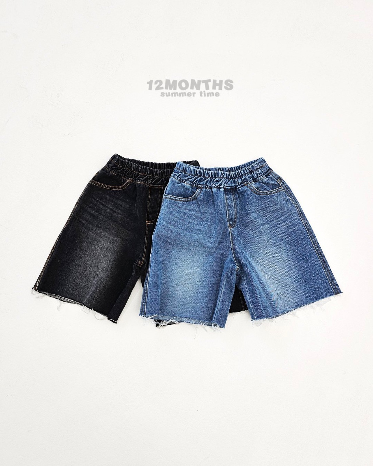 [12MONTHS] Cut-off Denim Pants / [열두달] 컷팅데님팬츠