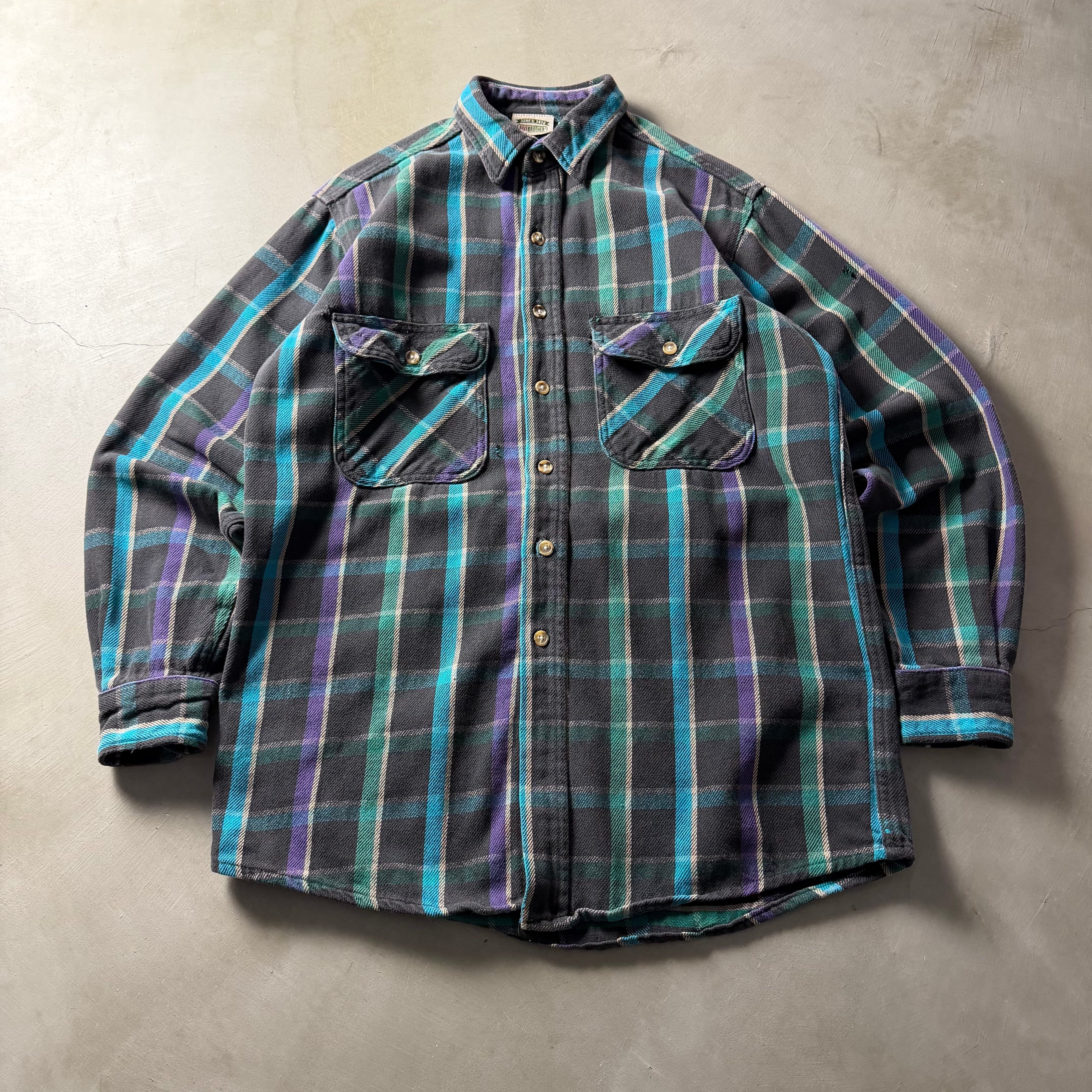 90s FIVE BROTHER Flannel Shirt
