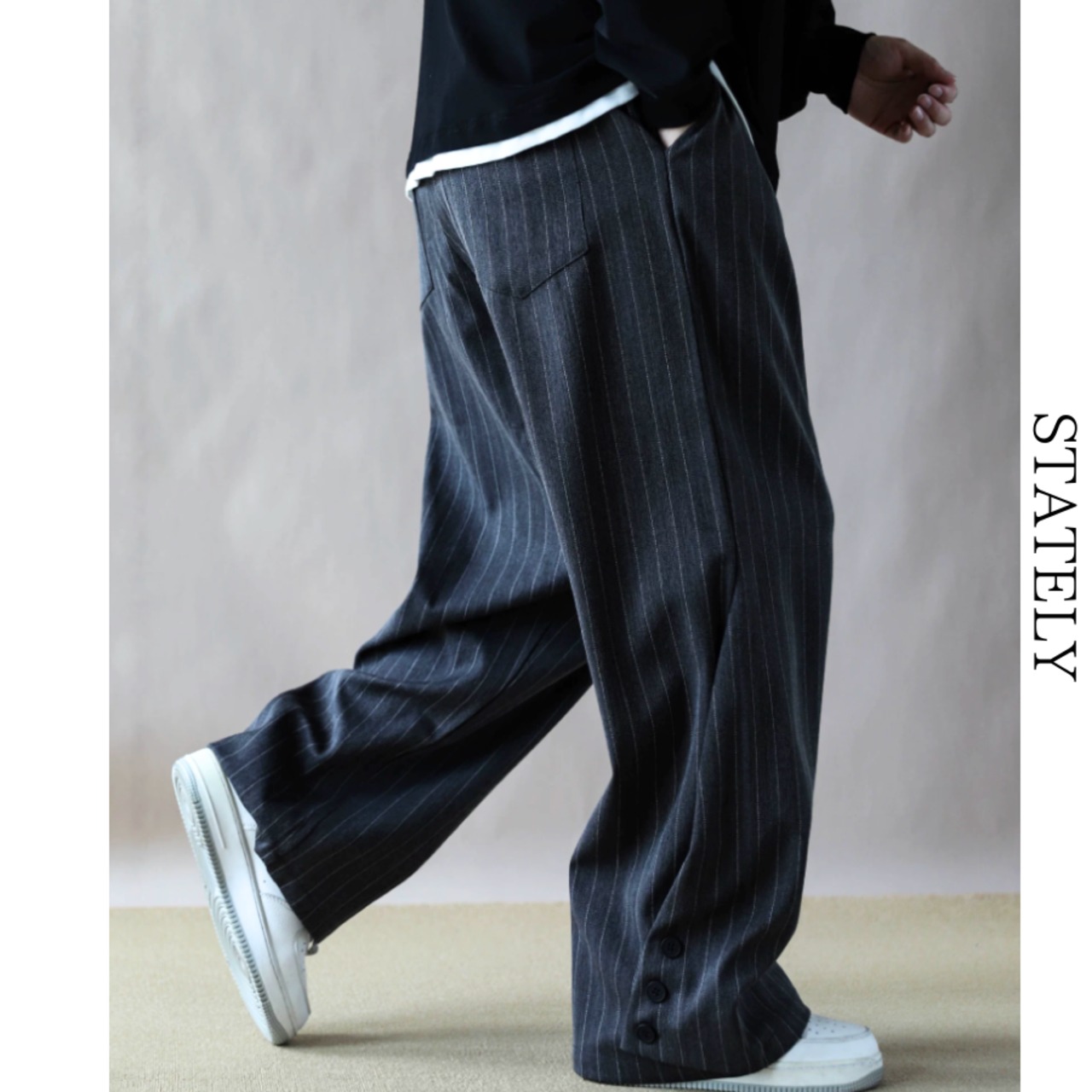 Pinstripe Flow ワイドパンツ/2color_B16・画像7