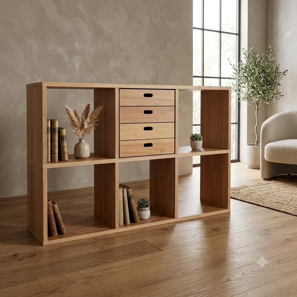 無印】スタッキングシェルフ3段＋チェスト引出し4個 家具・インテリア