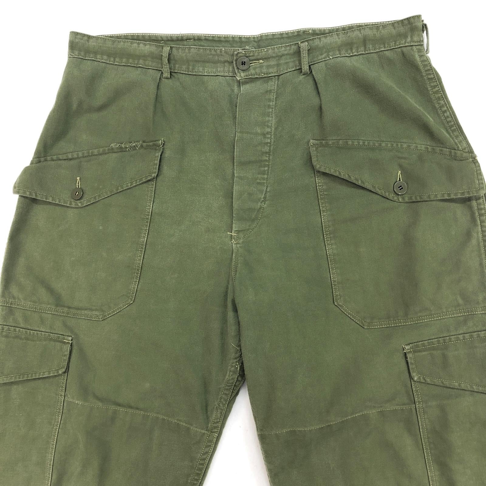 50s〜 SWEDISH ARMY 後染め シンチバックユーティリティパンツ 50s
