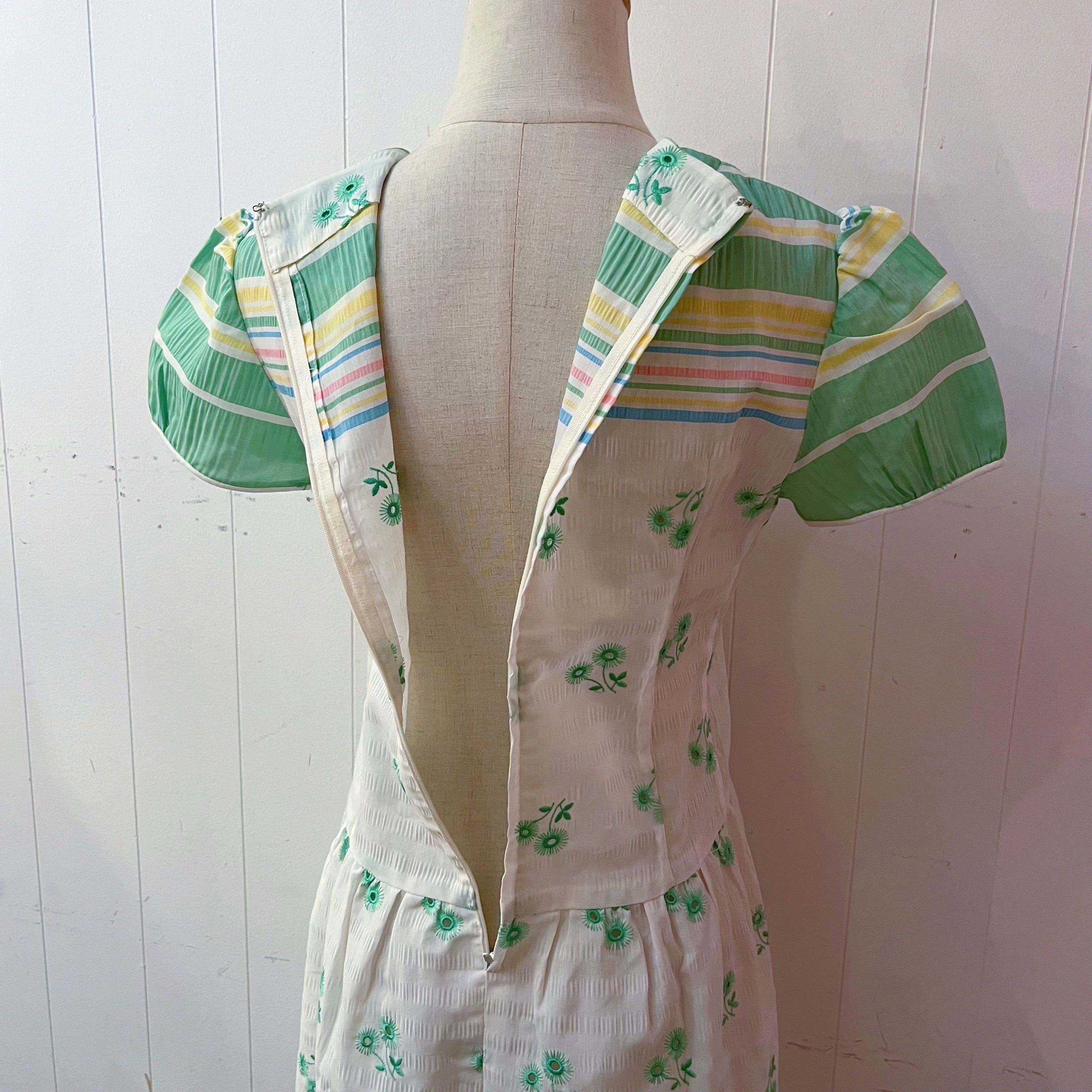 green flower mini one-piece