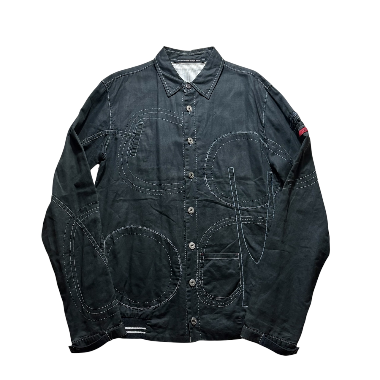 vintage MARITHE FRANCOIS GIRBAUD stitch work shirt blouson