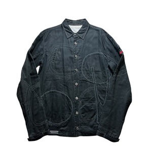 vintage MARITHE FRANCOIS GIRBAUD stitch work shirt blouson