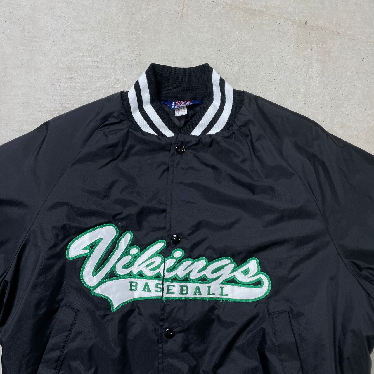 90年代 USA製 ASW JACKET ナイロン スタジャン チーム キルティング 