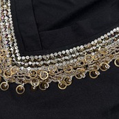 ETRO エトロ スパンコール Vネック レーヨン 長袖 Tシャツ ストレッチ カットソー サイズ 44 /ブラック/エトロファーイースト