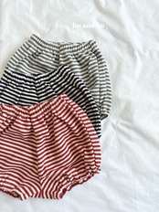 韓国子供服 / 26Autumn / 〖取寄〗ko and ko / ボーダーショートブルマ / ベビー服 / キッズ服 *XXS~S*