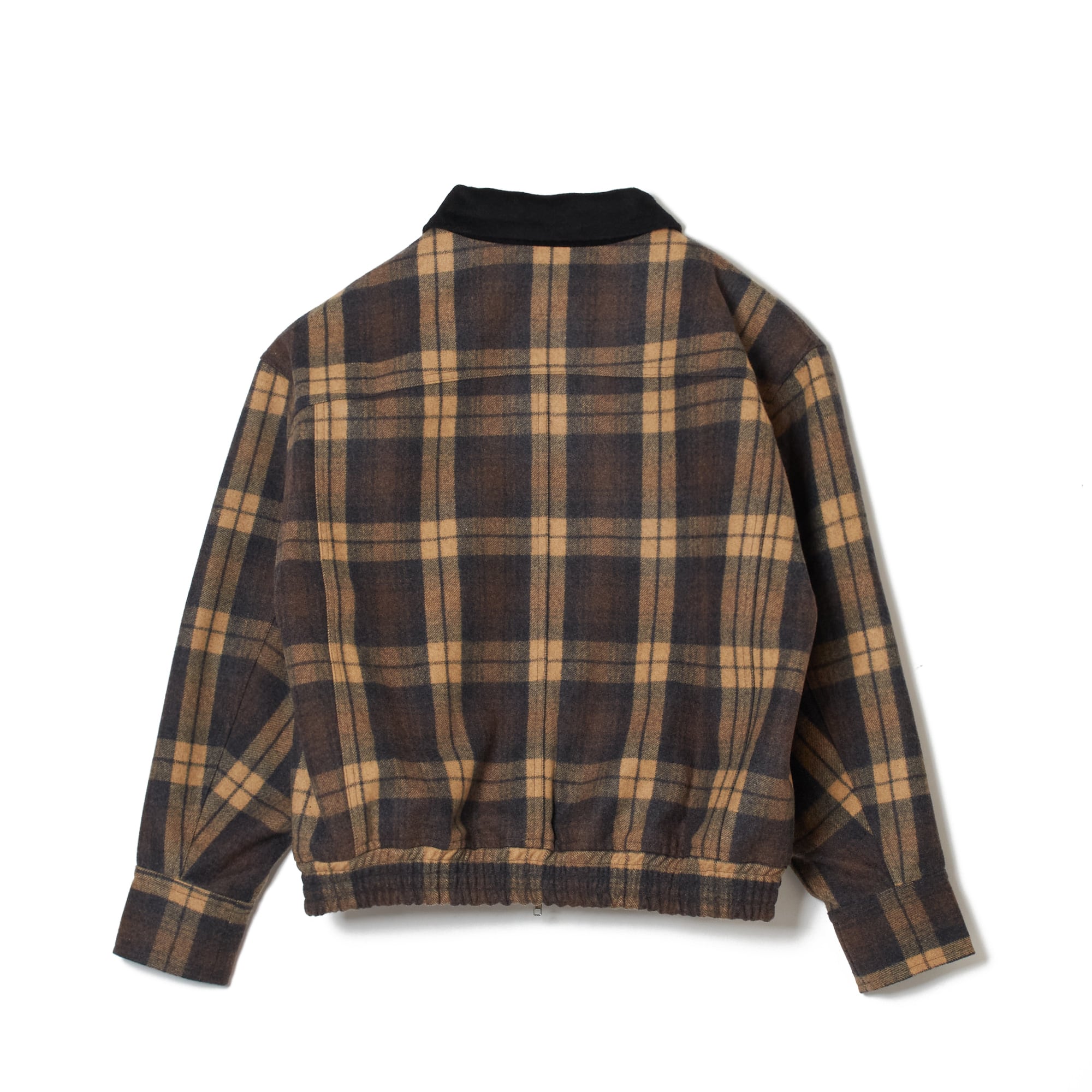 CHECK WOOL JACKET (BRN) | ENTI