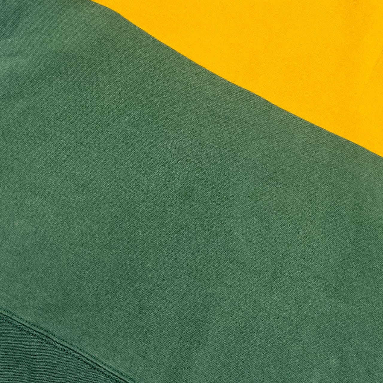 90s Polo by Ralph Lauren ポロ ラルフローレン エルボーパッチ ハーフジップ プルオーバー トレーナー L/グリーン×イエロー系 メンズ ビンテージ