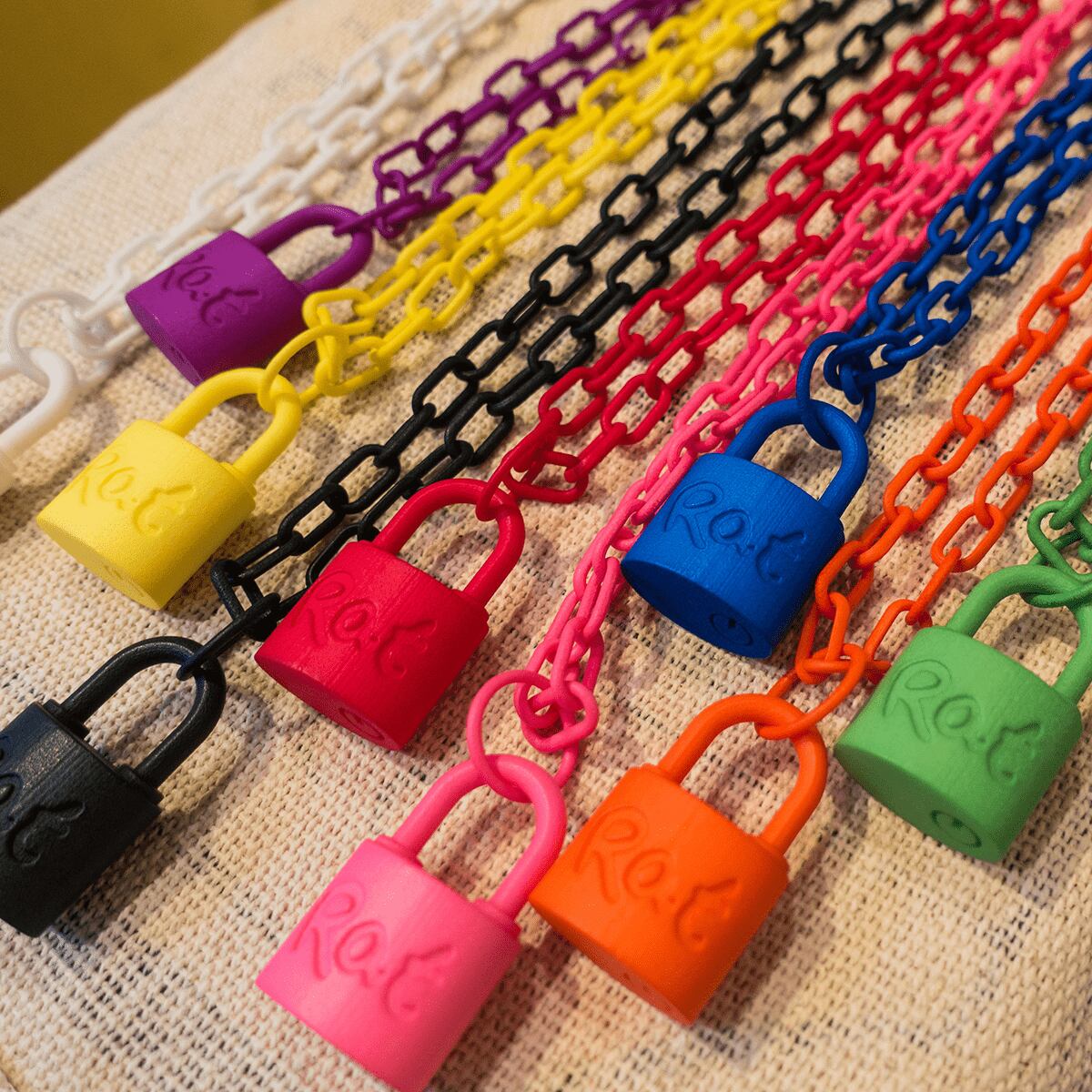 Padlock Necklace Orange 南京錠ネックレス オレンジ Rathearts Padlock Necklace Orange 南京錠ネックレス オレンジ Rathearts