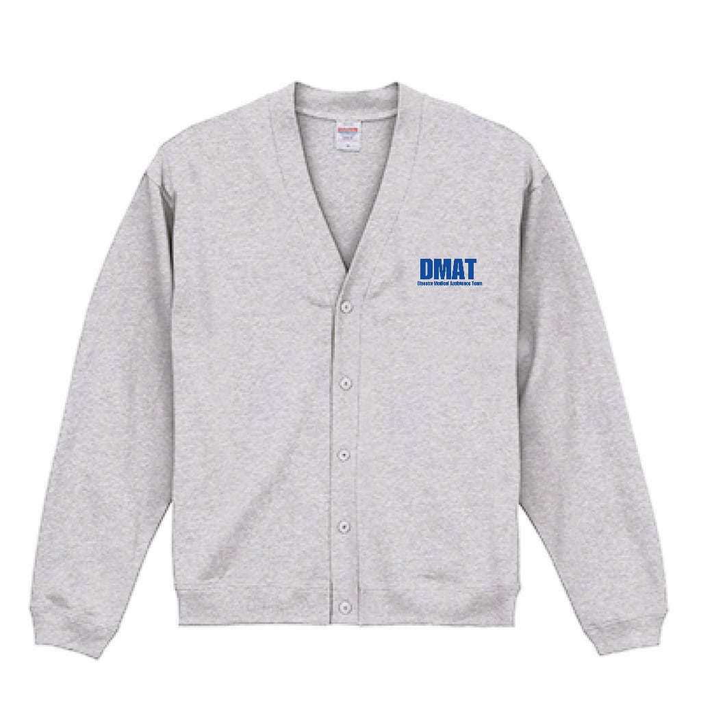 DMAT コットン ジャージー ルーズフィット カーディガン(ネイビー）裏面プリント無し | メディフロートセレクトショップ