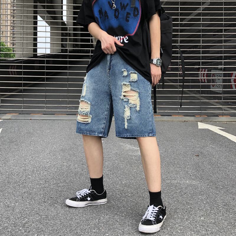 水色 水色 青 デニム 毛鉤柄 切替 異素材mix シャツドッキング 