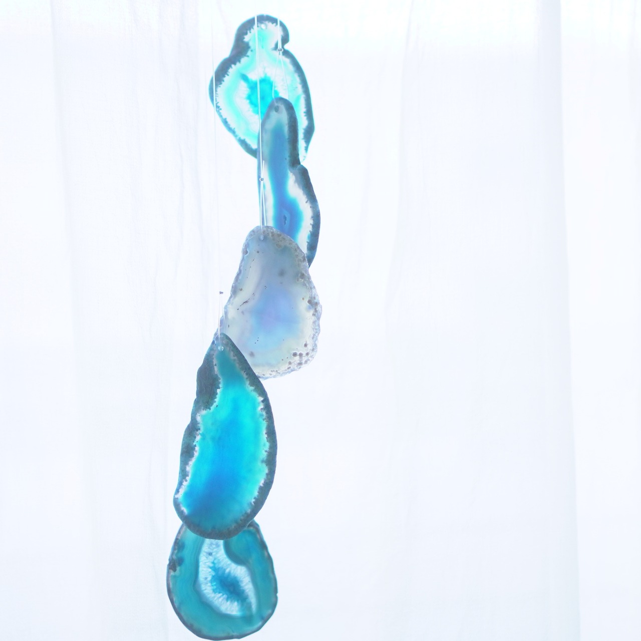 Blue Bird 02 - アゲートヒーリングチャイム / Agate Sun Catcher Wind Chime 657