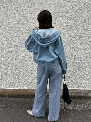 ロージー  Rosiee フード付きドルマンデニムジャケット