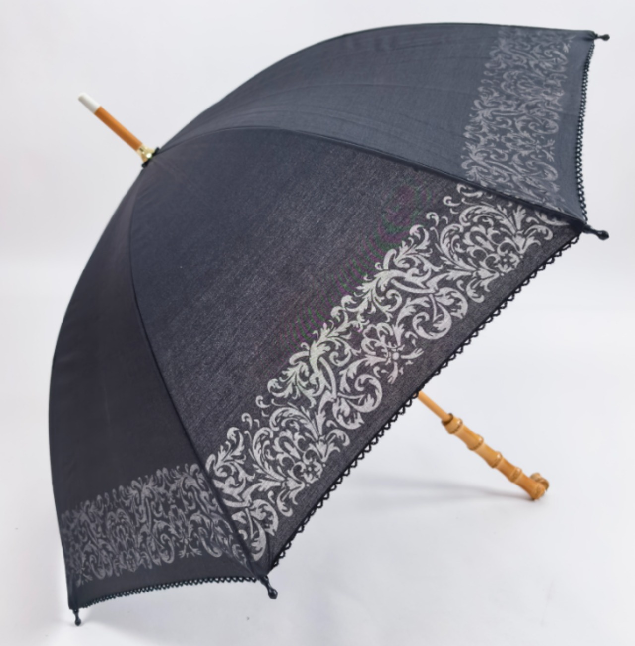 大人のブラックレース 晴雨兼用傘